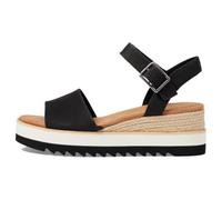 TOMS Sandales Diana pour femme, large largeur, Daim bleu ciel délavé | Boucle de cheville réglable, CloudBound Foam Comfort, semelle intermédiaire légère en corde, semelle extérieure en EVA