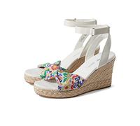 TOMS Sandales Marisela Wedge pour femme, Carreaux méditerranéens blancs, 38 EU