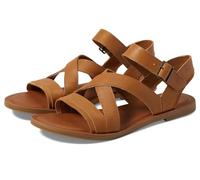 Toms Sandales Plates Sloane pour Femme, Cuir Daim Marron Clair, 42.5 EU