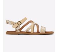 Toms Sephina Femmes Cuir Tous les Jours Décontracté Robe Mode Plat Beige