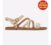 Toms Sephina Femmes Cuir Tous les Jours Décontracté Robe Mode Plat Beige