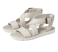TOMS Sidney Tread Snow Leopard Sandales décontractées avec sangle de cheville Noir et blanc cassé, Beige, 37 EU