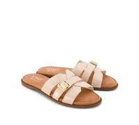 TOMS Sol Mule Sandales en cuir doré pour femme, or, 42 EU