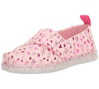 TOMS Tiny Alpargata Semelle de Mocassin, Pastel Pink Foil Hearts, 26 EU