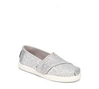 TOMS TINY ALPARGATA Silver Iridescent Glimmer UK8.0