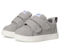 TOMS Unisex Kid's Cruz Double Strap Hook and Loop Sneaker, Drizzle Grey Heritage Canvas, 31.5 EU