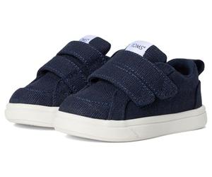 TOMS Unisex Kid's Cruz Double Strap Hook and Loop Sneaker, Navy Heritage Canvas, 30 EU