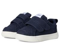 TOMS Unisex Kid's Cruz Double Strap Hook and Loop Sneaker, Navy Heritage Canvas, 31.5 EU
