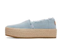 TOMS Valencia Plate-forme Femme | Espadrilles à plateforme avec talon tissé de 1,5 pouces, dessus et doublure textile, semelle CloudBound pour plus de confort