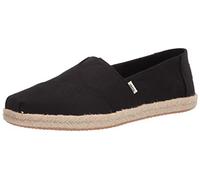 TOMS WOMEN ALPARGATA ROPE Black Slubby Woven UK3.5