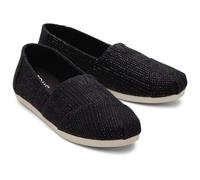 TOMS Alpargata Semelle de mocassin Femme, Black Metallic Linen Stripe, 39 EU