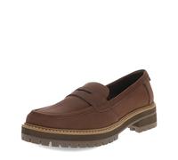 TOMS Women's Cara Loafer, Oak Brown Leather, 38.5 EU