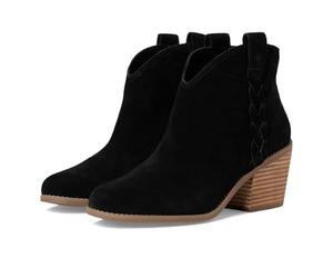 TOMS Women's Constance Ankle Boot, Black Suede Braid, 37.5 EU