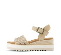 TOMS Women's Diana Sandal, Champagne Metallic Basket Weave Suede, 35.5 EU