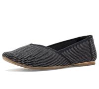 TOMS Women's Gemma Flat, Black Engineered Knit, 38 EU