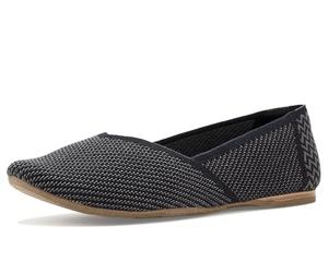 TOMS Women's Gemma Flat, Black Engineered Knit, 42 EU
