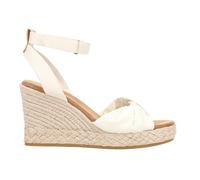 TOMS Women's Marisela Wedge Sandal, Natural Embroidered Floral, 42 EU