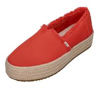 TOMS Women's Valencia Platform, Flame Canvas Fray, 35.5 EU