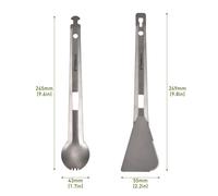 Tomshoo ¿C Pinces De Service En Titane, Multi-Usages, Pour Barbecue, Avec Fourchette Et Spatule DenteléE, Pour Le Camping, La RandonnéE, La Cuisine De Pique-Nique