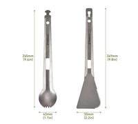 TOMSHOO Titan Servierzange Multifunktionale BBQ Zangen mit Spork und Zacken-Spatel f��r Camping, Wandern und Picknick
