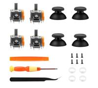 TOMSIN Lot de 4 joysticks de rechange pour manette PS5, module capteur analogique 3D à effet Hall avec capuchon de joysticks pour Playstation 5 DualSense Conrtoller, kit de réparation pour manette PS5