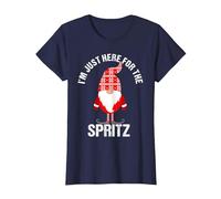 Tomte Santa Nain de Noël scandinave Spritz Cookies T-Shirt, Femme, Bleu Marine, M