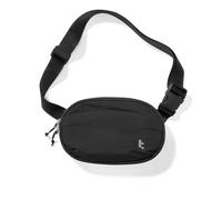 tomtoc Banane Femmes avec Protection RFID, 1,5 L Petit Bandoulière, Poitrine Léger et Imperméable pour Quotidien, Voyage Portable, Noir, Idéal pour Cadeau Noel