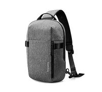 tomtoc Compact EDC Sling Bag, Sac à Bandoulière Minimaliste Crossbody pour 13" MacBook Air/Pro, 2024 13" iPad Pro M4, 13" iPad Air M2, Sac à Dos Résistant à L'eau, Usage Quotidien, Travail, Gris