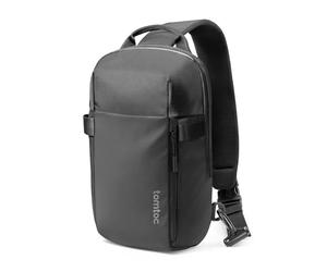 tomtoc Compact EDC Sling Bag, Sac à Bandoulière Minimaliste Crossbody pour 13 pouces MacBook Air M3, 14" MacBook Pro M4, 2024 13" iPad Air M2 iPad Pro M4, Résistant à L'eau, Quotidien, Travail, Noir