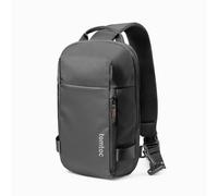 tomtoc Compact EDC Sling Bag, Sac à Bandoulière Minimaliste Crossbody pour Nintendo Switch OLED, 2024 11" iPad Pro M4, 11" iPad Air M2, Sac à Dos Léger Résistant à l'eau pour un Usage Quotidien, Noir