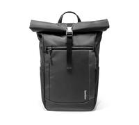 tomtoc Rolltop Sac à Dos pour Ordinateur Portable 13-17,3 Pouces, Sac à Dos de Voyage Extensible et Résistant à l'Eau, Capacité Ajustable 25-30L, Sac à Dos Casual Commuter pour le Collège, Noir