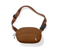 tomtoc Sac Banane Femmes avec Protection RFID, 1,5 L Petit Sac Bandoulière Femmes, Sac de Poitrine Léger et Imperméable pour Quotidien, Sac Bandoulière de Voyage Portable, Caramel, pour Cadeau Noel