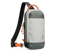tomtoc Sac Bandoulière Sling Bag pour Nintendo Switch 2, Sac de Voyage Gris | Sacoche Protectrice avec 8 Emplacements pour Cartes de Jeu, Compartiment Chargeur et Accessoires, Voyage et Quotidien