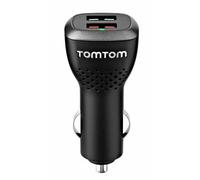 TomTom Chargeur voiture double USB 2x2,4 A (4,8 A) haute vitesse pour GPS, smartphones et tablettes