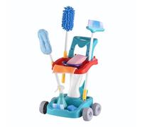 Tomvorks 12-en-1 Enfants Jouet de Nettoyage Ensemble avec Panier Balai Pelle Vadrouille Vaporisateur Bouteille pour Les Tout-Petits âge 3 Faire Semblant Réaliste Outils de Nettoyage (-1)