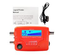 Tomvorks 2 en 1 Finder de Signal de Satellite et de Téléviseur, LCD Digital Satellite Finder Portable TV Antenne Signal Signal Metter avec Compass Alarm Buzzer, pour Signal Finder,