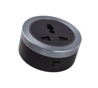 Tomvorks Adaptateur de Prise Adaptateur de Rail électrique, Ports Chargement Conception Compacte pour Smartphone, Chargement Tablette à la Maison, Cadre en Alliage D'aluminium + ABS (Prise