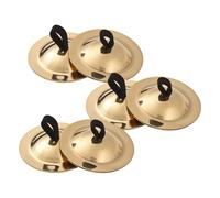 Tomvorks Belly Dancing Finger Cymbals Musical Instrument, 6pcs Copper Finger Cymbals pour le Diamètre de la Fête 5,5 Cm avec un Bel Accessoire, un Ajustement Confortable, une Utilisation