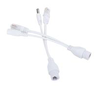 Tomvorks Câble Adaptateur POE Séparateur D'injecteur étanche DC12V pour le Bureau à Domicile, ABS Durable, Haute Performance, 2 Unités (Blanche)