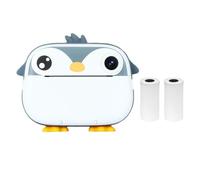 Tomvorks Caméra Thermique pour Enfants, Imprimante, écran 2,4 Pouces, Double Caméra, Minuterie, Enregistrement Vidéo 1080P, Mémoire pour Enfants, avec 2 Rouleaux de Papier D' Blanc, Carte (Grise)