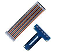 Tomvorks Carte D'extension GPIO de Type T avec Câble Ruban Arc-en-Ciel 40 Broches pour 1B +/2B/3B pour Un Prototypage Facile 20cm