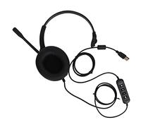 Tomvorks Casque d'affaires Monaural avec Micro de Réduction de Bruit ENC pour des Conversations Claires au Bureau Casque USB Simple Face Noir
