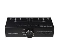 Tomvorks Commutateur de Son Stéréo Passif à 3 Voies Sélecteur de Signal équilibré Contrôle sans Effort pour Les Studios à Domicile Métal Noir 9,13 * 4,41 * 2,17 Pouces