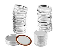 Tomvorks Couvercles de Mise en Conserve à Bouche Régulière, Ensemble Anti-fuite pour Bocaux Mason, Bandes Métalliques de Type Fendu 70mm