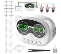 Tomvorks Dispositif D'arrosage Programmable à écran LED pour 10 Plantes en Pot Kit de Système D'irrigation Goutte à Goutte Débit de 1000 Ml avec Longue Puissance Veille pour une Utilisation