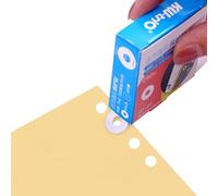 Tomvorks Étiquettes de Renfort pour 250 Trous, Protège et Répare les Feuilles Volantes avec des Autocollants, Autocollants de Renfort Ronds, Projets de Bricolage, Fournitures Scolaires et (Blanc)