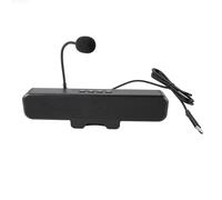 Tomvorks Haut-Parleur D'ordinateur avec Micro Détachable, qualité Sonore Incroyable pour Les Jeux et Les Réunions, Noir, Filaire USB, 1 Paire