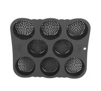 Tomvorks Lot de 2 Grands Moules à Muffins en Silicone pour Pain à Hamburger et Pain de Maïs avec Circulation d'air Douce, Moule à Géant Antiadhésif pour Pain et Pain de Maïs