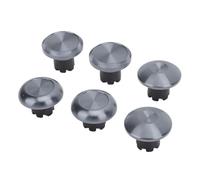 Tomvorks Lot de 6 Manettes en Métal pour Manettes de Jeu Capuchons Joystick Interchangeables élégants pour Edge et Pro en Alliage D'aluminium (Grise)