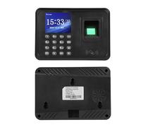 Tomvorks Machine de Fréquentation de L'horloge de Temps Biométrique, 1000 Empreintes Digitales et Mot de Passe, Lecteur de Carte d'identité, écran de 2,4 Pouces, Support U-Disk (Bouchon UE)